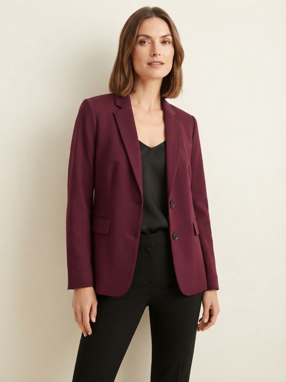 Ann Taylor Tailored Blazer in Wine